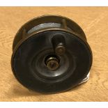 A Struan Patent alloy and brass fly reel, retailed by Robertson's of Glasgow 9 cm