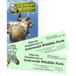 Tickets to Cotswold Wildlife Park & Gardens Burford-gifted by Reggie Heyworth,