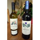 75cl bottle of Chateau Coupe-Roses Minervois La Bastide (red) and 750ml bottle of Opal Ridge