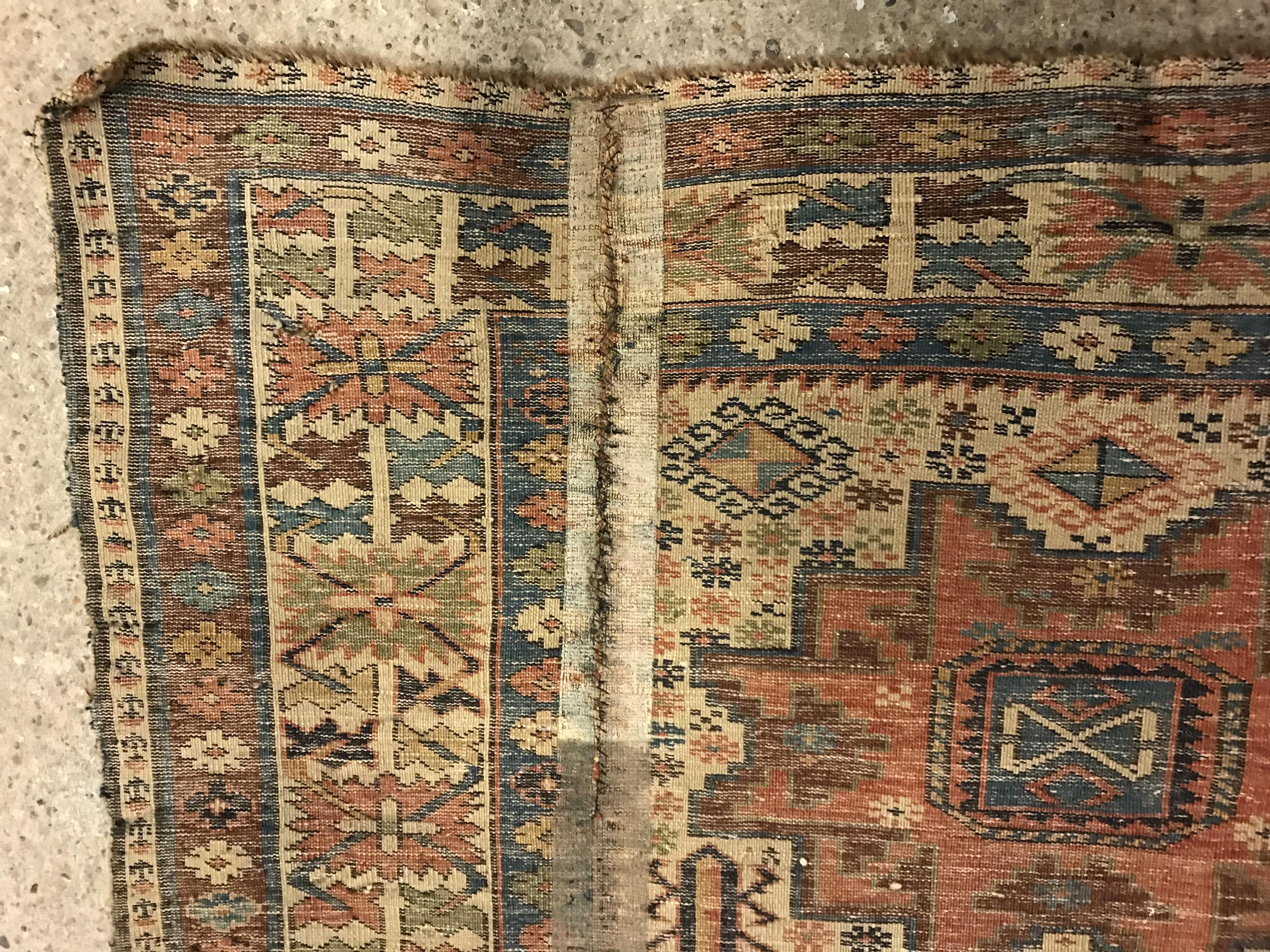 A fine Shirvan rug, the central panel se - Image 12 of 12