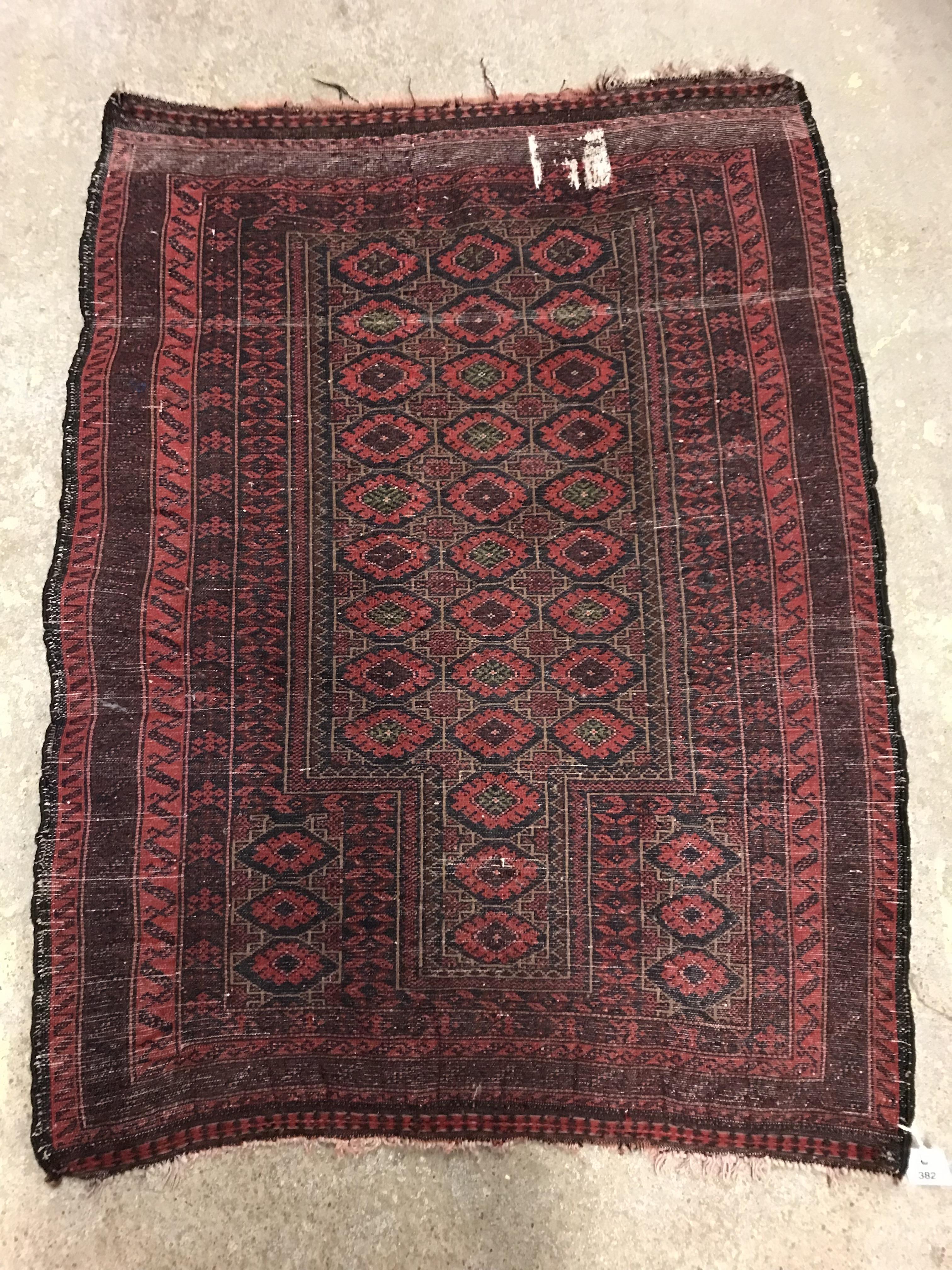 A Belouch prayer rug, the central panel - Image 9 of 10