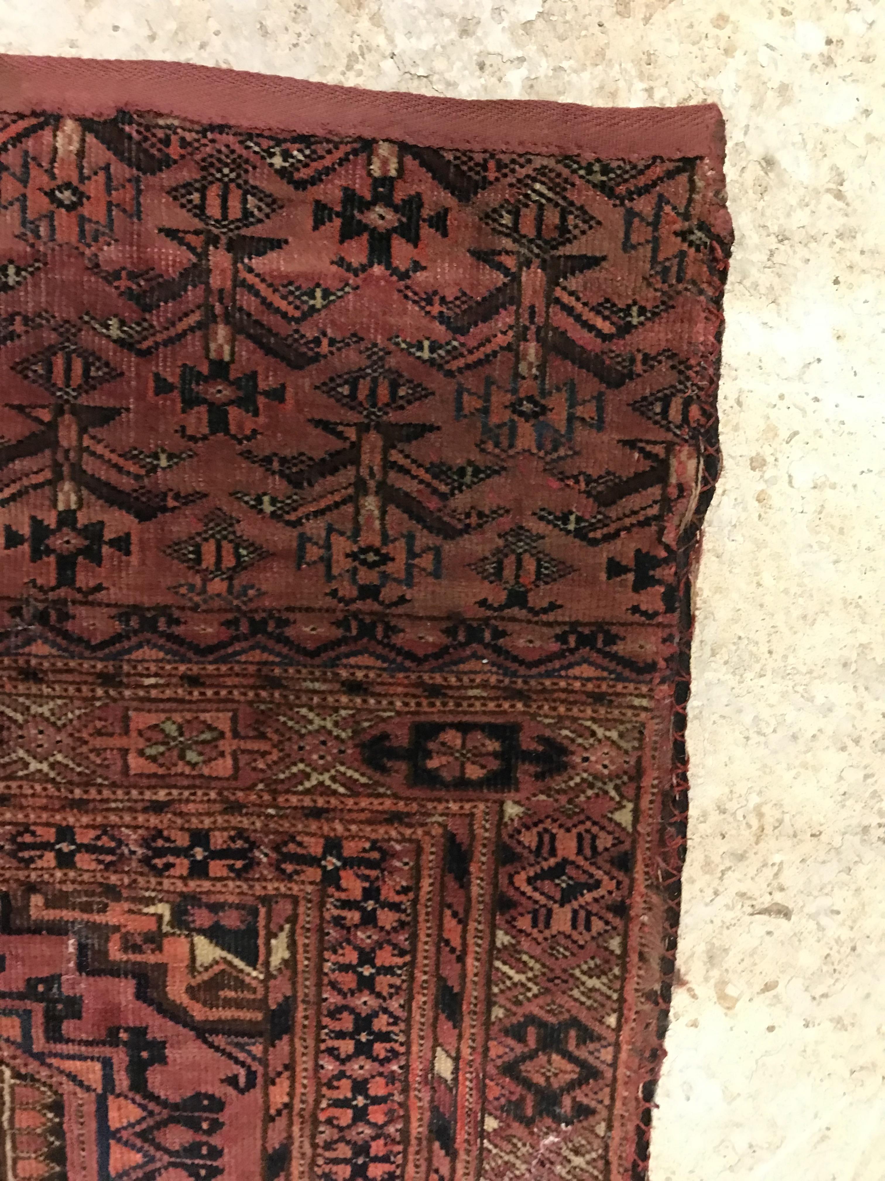 A Bokhara Salour rug, the main panel set - Image 5 of 9