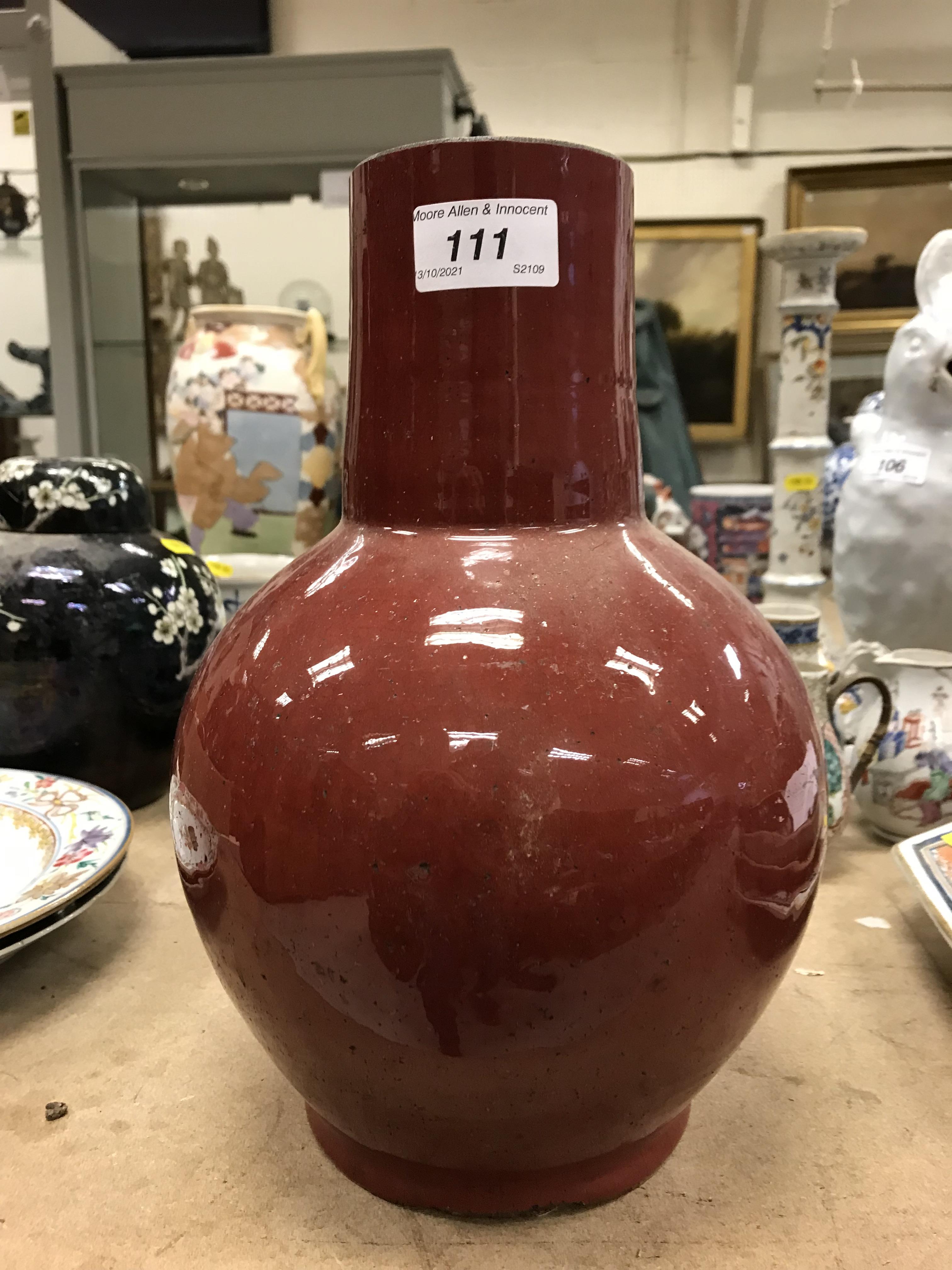 A Chinese sang de boeuf vase, the bottle - Image 5 of 23