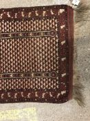 A Turkamen prayer rug, the central panel