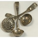 A Victorian silver caddy spoon (by Charl