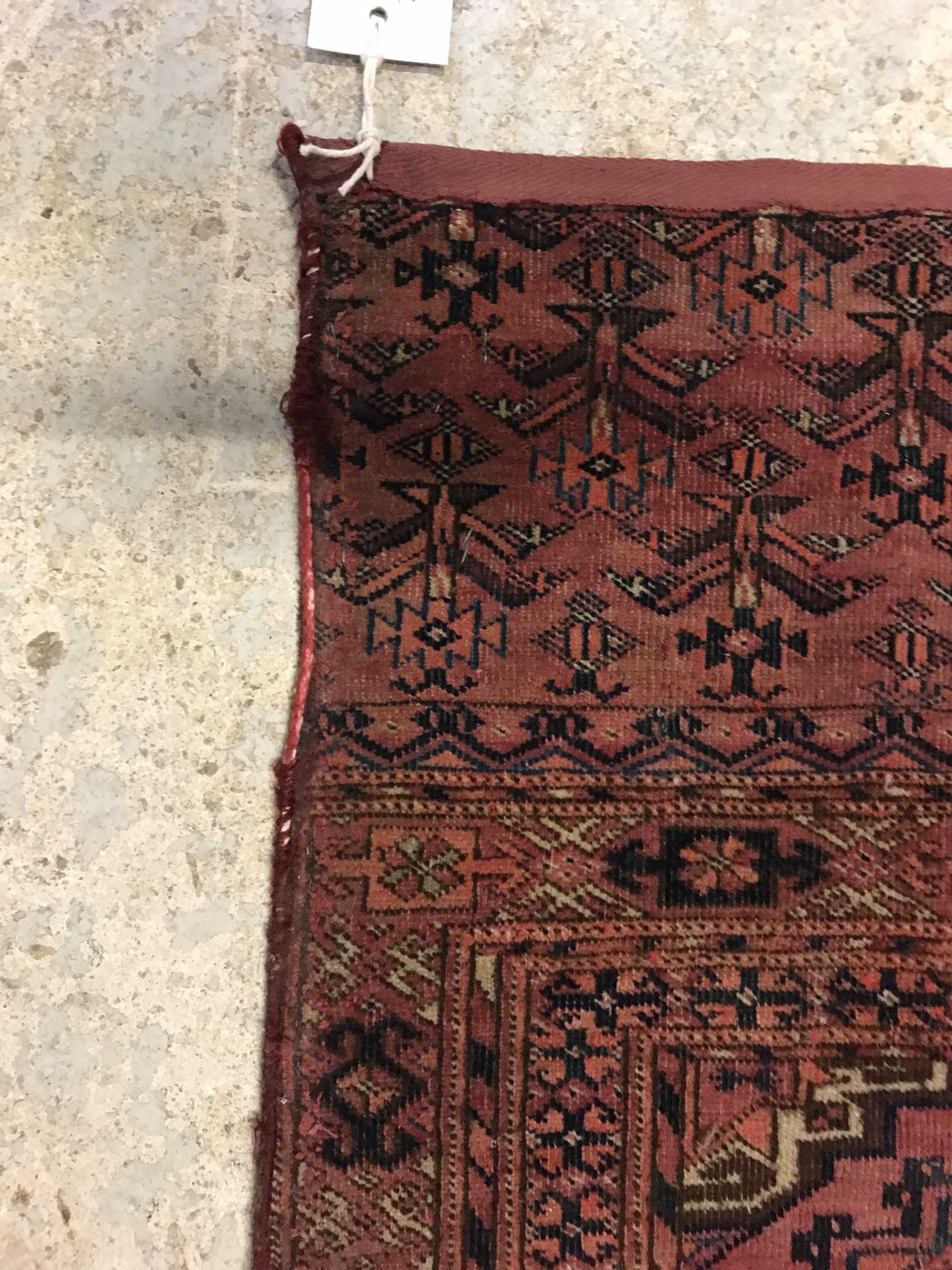 A Bokhara Salour rug, the main panel set - Image 6 of 9