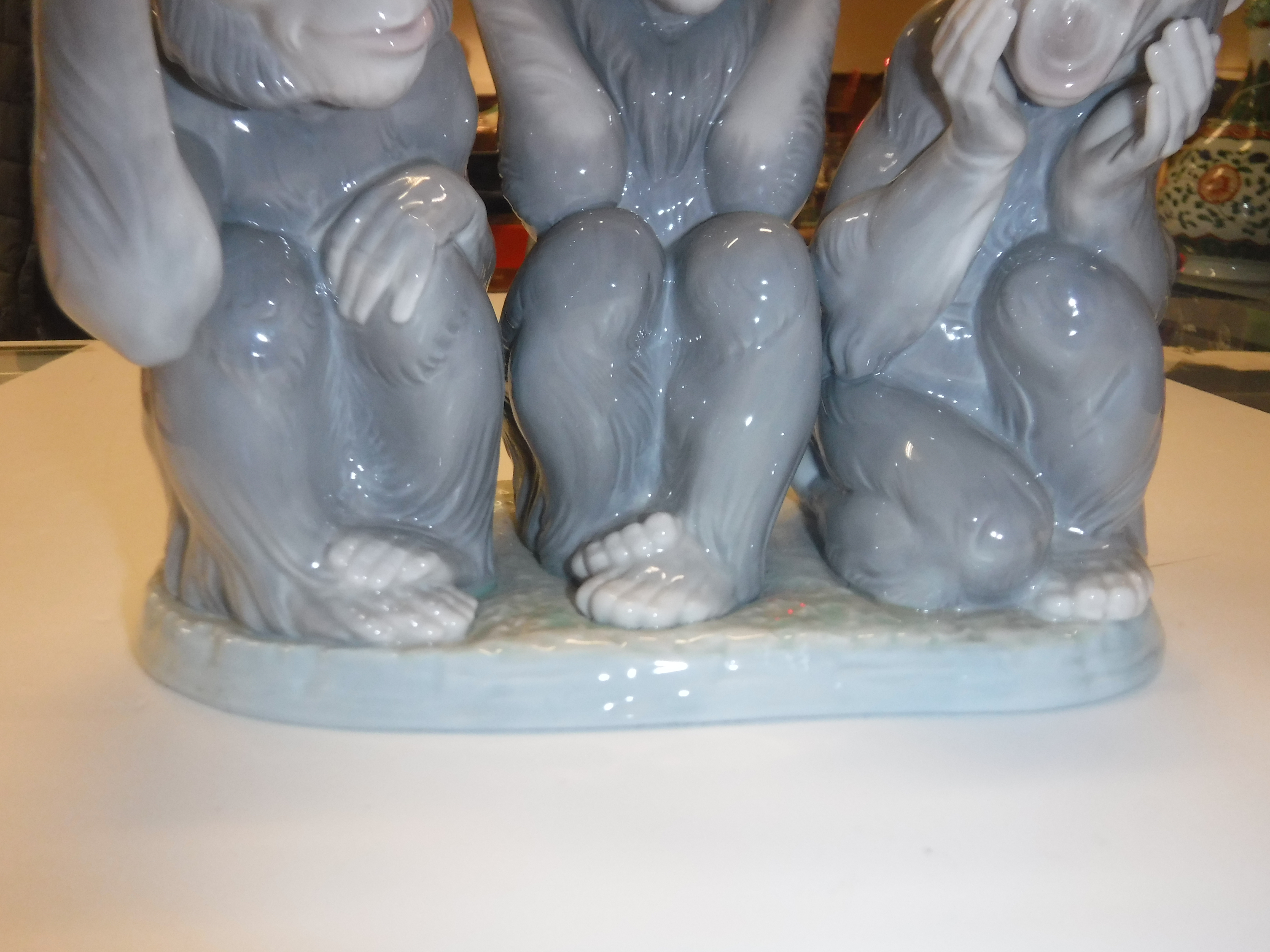 A Lladro figure group of three monkeys " - Image 4 of 8