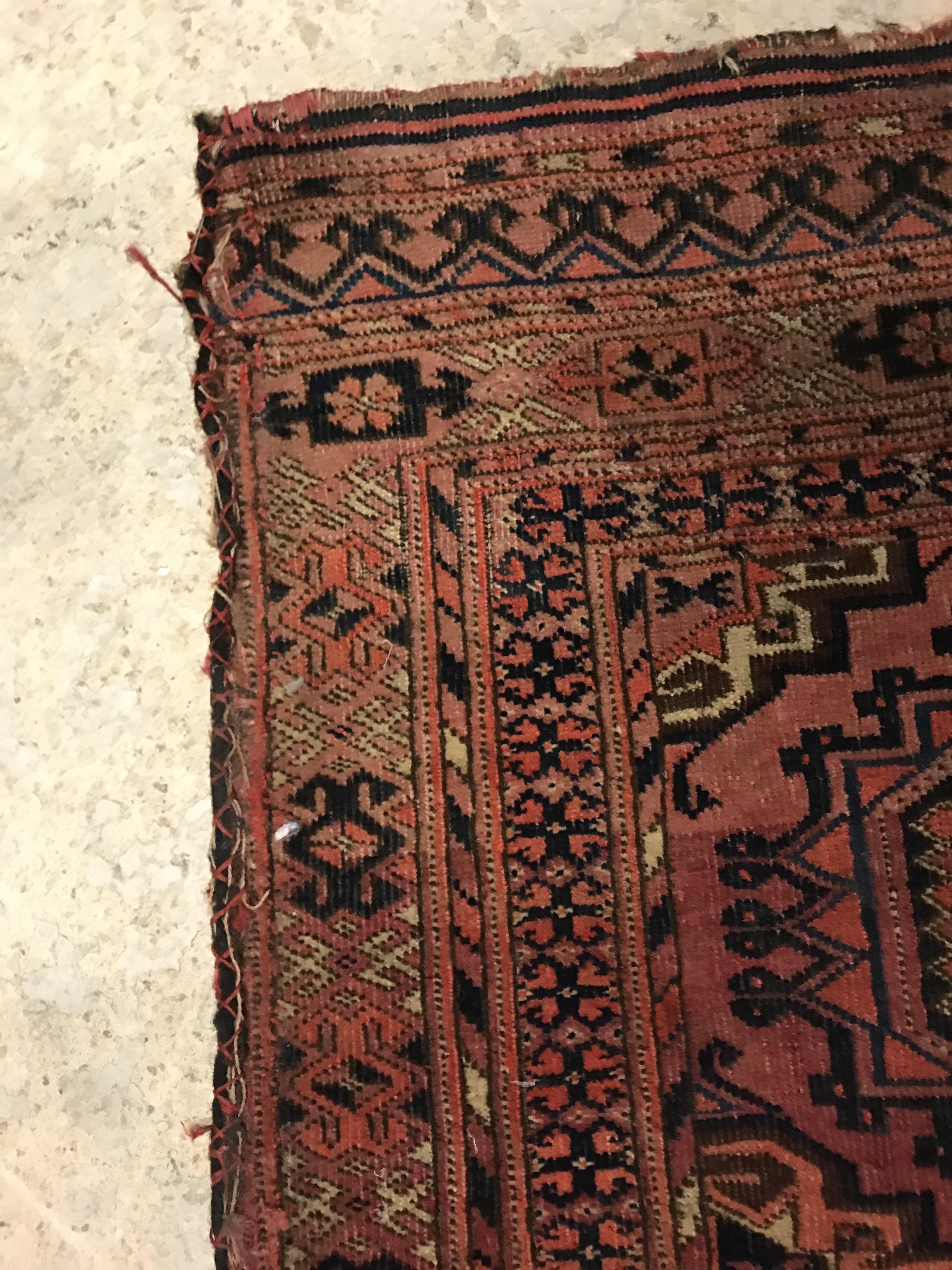 A Bokhara Salour rug, the main panel set - Image 8 of 9