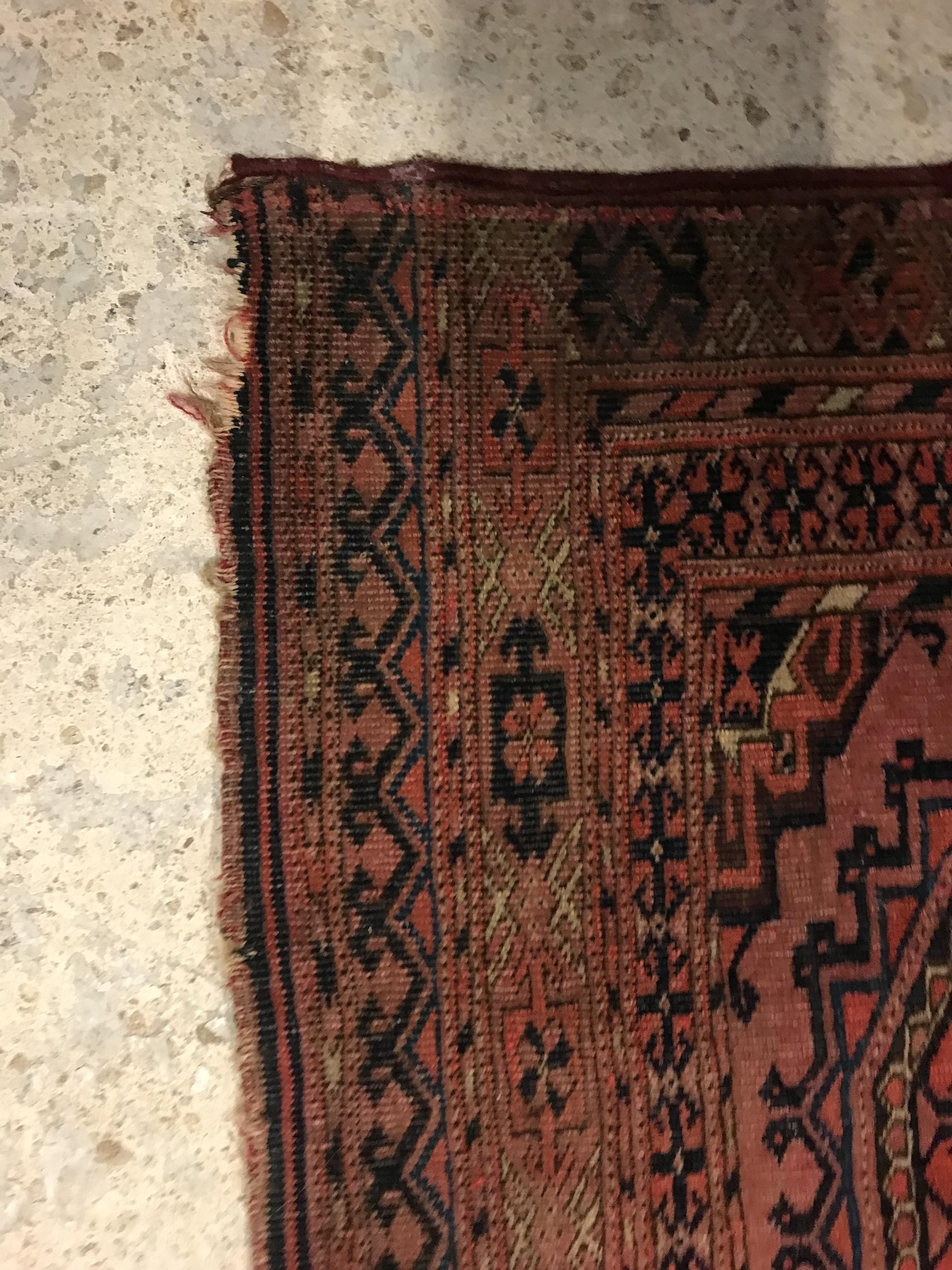 A Bokhara Salour rug, the main panel set - Image 7 of 9