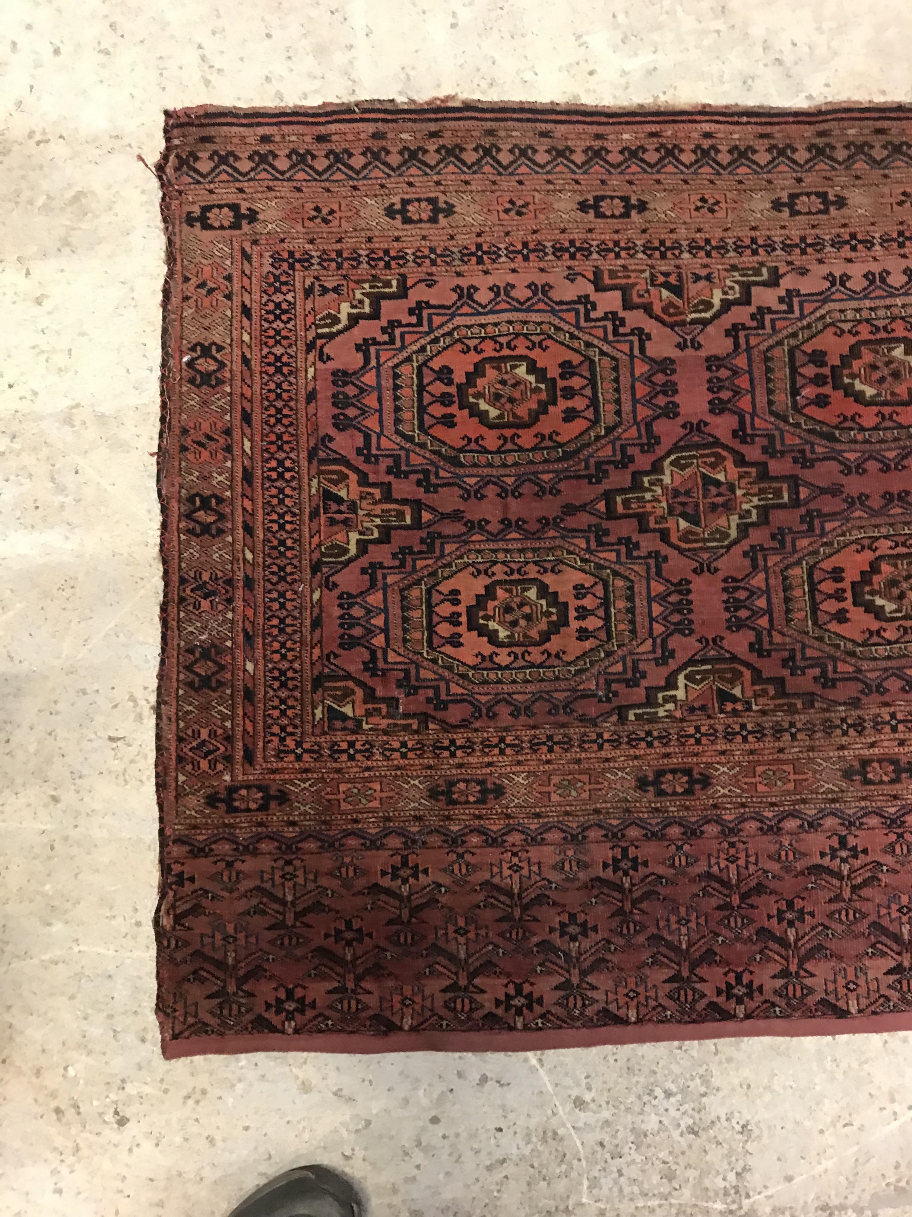 A Bokhara Salour rug, the main panel set - Image 2 of 9