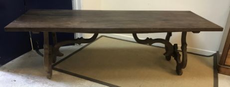 An OKA "Bowery" elm veneered dining tabl