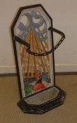 A painted cast iron stick stand, the bac