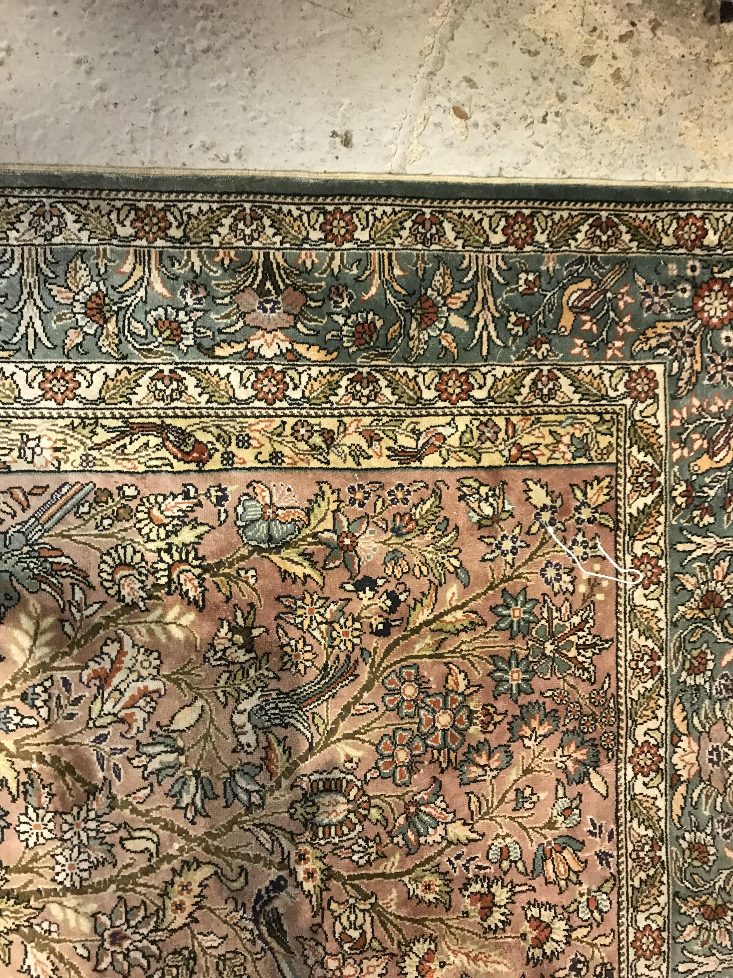 A fine silk Tree of Life Qum rug, the ce - Image 12 of 21