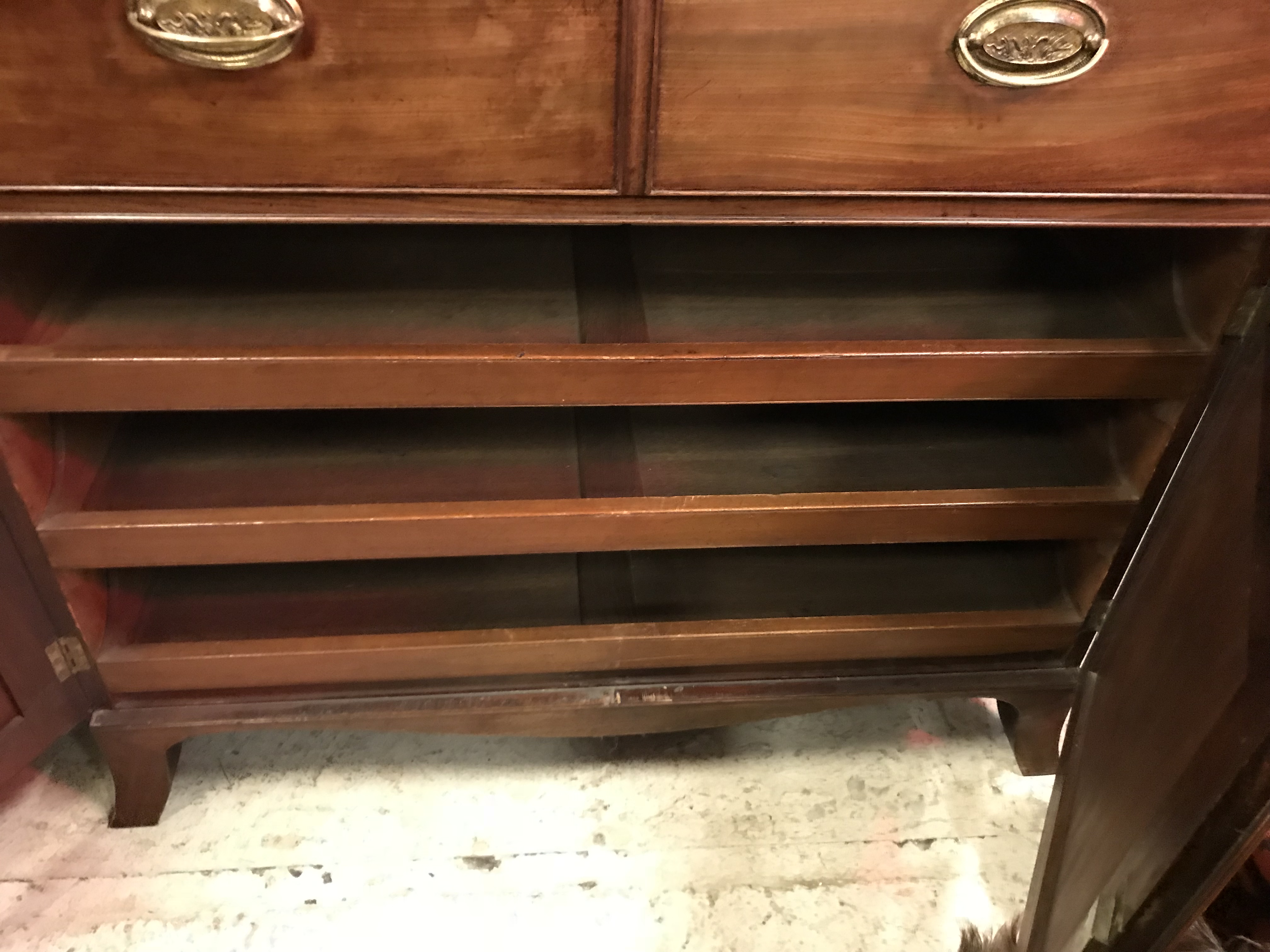 A George III mahogany bookcase cabinet, - Image 15 of 35