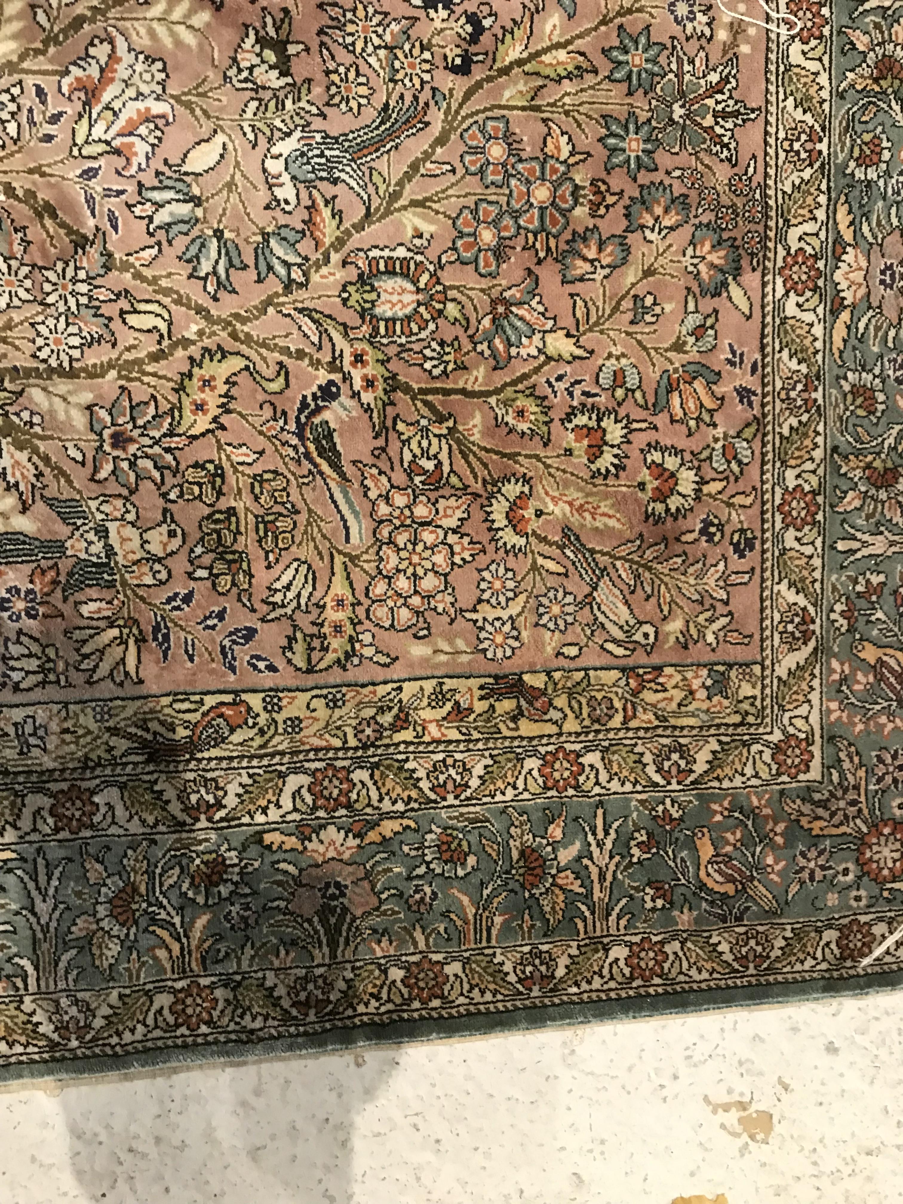 A fine silk Tree of Life Qum rug, the ce - Image 13 of 21