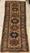 A fine Shirvan rug, the central panel se