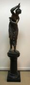 A 19th Century French patinated bronze f