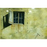 E* Gregson, 20th century, open window, watercolour, signed and dated (19)91 to lower right, 54cm x