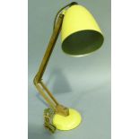Terence Conran for Habitat, yellow enamelled and beech anglepoise Mac Lamp c.1970's