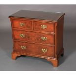 Jan Smith Reproductions of Brighton A George III style burr walnut bachelor's chest, crossbanded