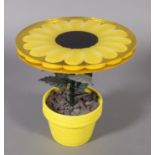 Wondermold Ind, Inc USA - sunflower table, perspex circular flowerhead surface, green metal