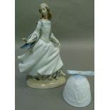 A Lladro Cinderella, code 4828, year 1972, 25cm high, (damage to cloak tip at the back) together