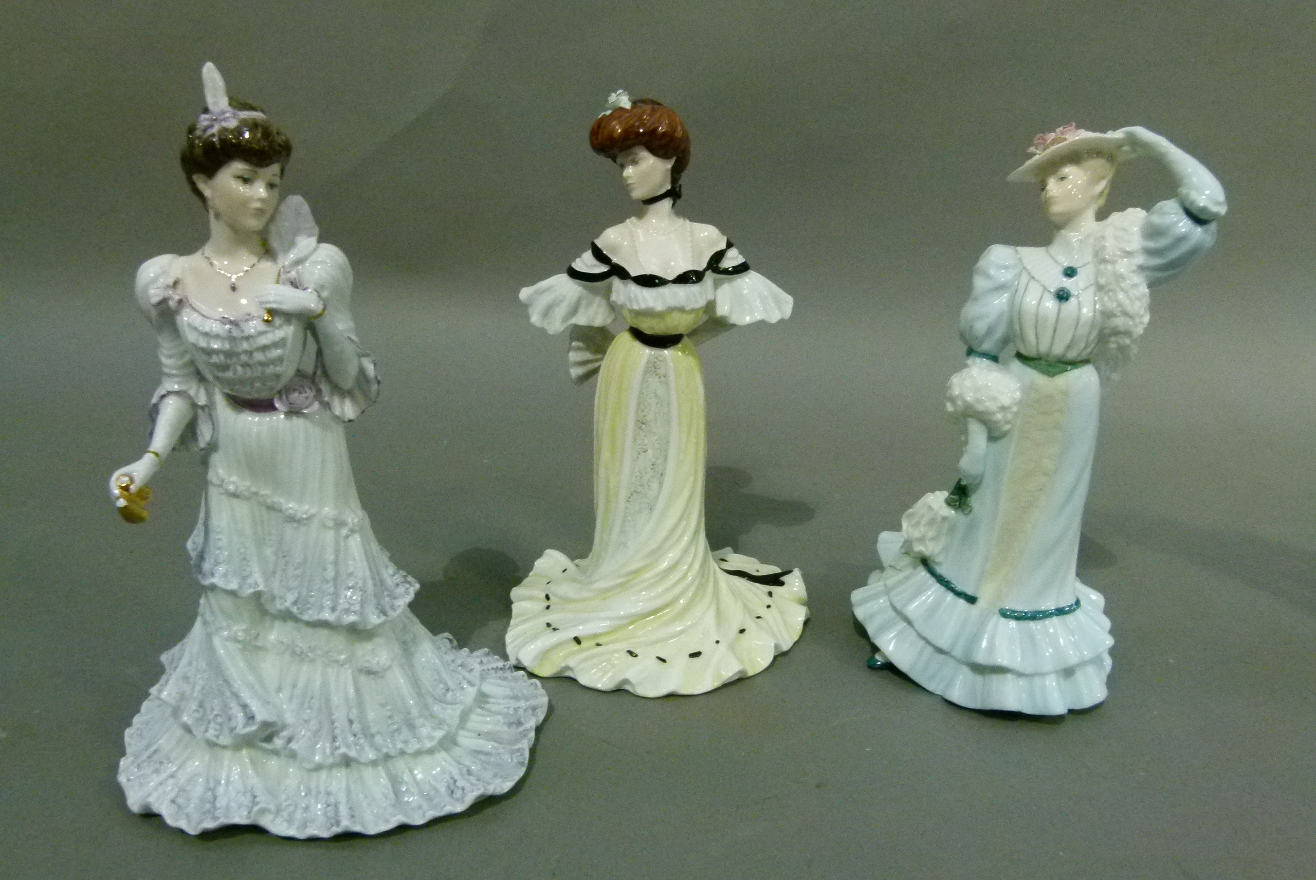 Three Coalport Golden Age china figures, Beatrice At The Garden Party, Eugine At The Opera and - Image 2 of 2