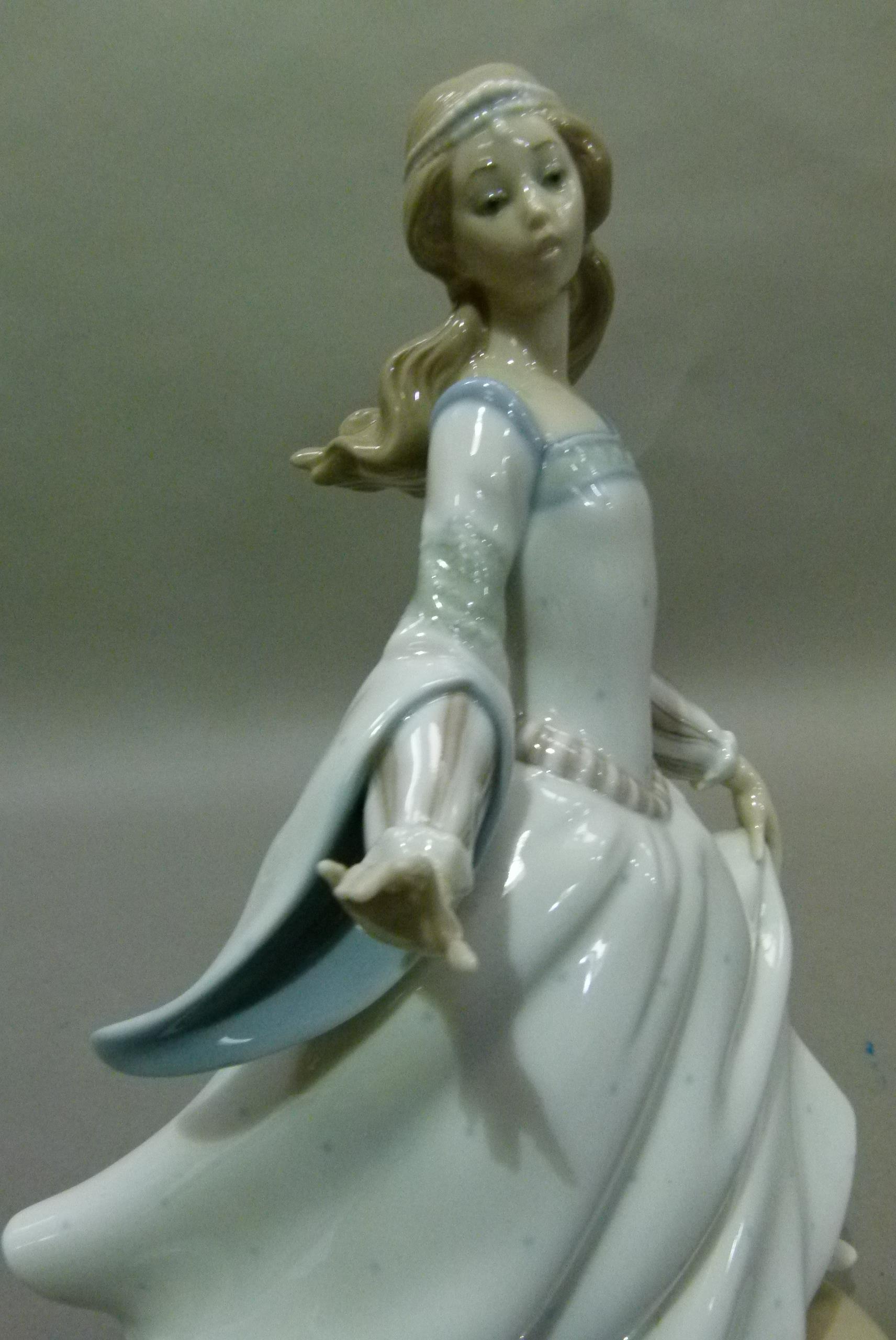 A Lladro Cinderella, code 4828, year 1972, 25cm high, (damage to cloak tip at the back) together - Image 7 of 8