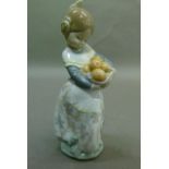 A Lladro Girl from Valencia, code 4841, year 1973, 18cm high