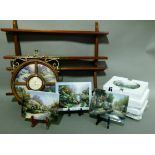 Seven Thomas Kinkade Lamplight Village Collection plates, oblong, five with certificates, together