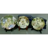 A set of twelve Royal Worcester Plates, Just Good Friends (ten with certificates)