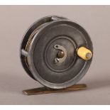 Fishing: Hardy Brothers Ltd, A Duplicated Mark II alumin trout fly reel, 2 5/8 inches, ivorine