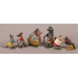 Six Britains Cadbury Cocoa Cub lead figures to include: Bear walking hollowcast figure, kangaroo,