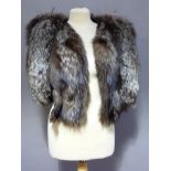 A vintage fox fur cape