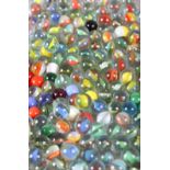 Quantity of Vintage and later marbles, Cats Eye, yellow, blue and multi-colour, white, solid and