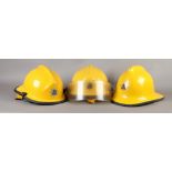 A Cairns Bros Fire Fighter's Helmet, Nottinghamshire, multi - adjustable, plastic visor with