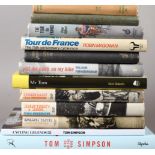 A small quantity of vintage cycling books, mainly hard back; together with five volumes: Tom