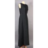 Capriccio, London, a black sleeveless full length V back evening dress, circa 1960/1970s