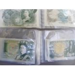 Bank of England one pound notes, five consecutively numbered, signature D.H.F Somerset ????