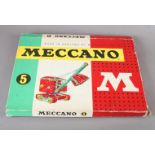 Vintage Meccano No 5, c1960, boxed (faults to box)