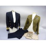 A naval mess kit including jacket, waistcoat and trousers; and a No.2 dress Scottish Regiment