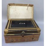 An Allibhoy Vallijee & Sons - The Diamond Jubilee Patent Despatch Box No. 2610, black and gilt