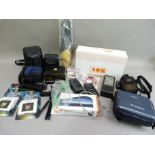 A quantity of photographic accessories, an AOR wide range finder, a series of cases, etc