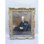 Moussa A y--s 1873-1938, signed to lower right and dated 1937, a 3/4 portrait of a white haired