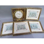 A set of four coloured engravings after Carloni, Smugliewicz and Brenna originally published in '