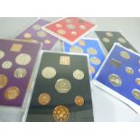United Kingdom proof sets dated 1970,1971,1977,1978,1980,1981 and 1982 in cases of issue (7)