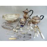 A four piece silver plated tea service by Garrard & Co comprising teapot, hot water jug, sugar and