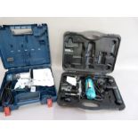 A DP Tools 500watt combi cut rotary cutting tool, cased; together with a Bosch GKF600 professional