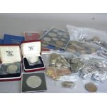 A box of British mainly pre-decimal currency, year type sets, bronze and cupro-nickel coins,