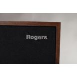A pair of Rogers LS4A speakers, serial number 3350B, rosewood effect cases, 43cm H: together with
